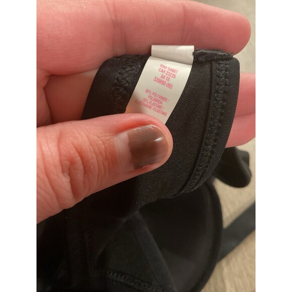 Women’s Black Bikini Top 34D Victoria’s Secret Tie Swimwear Swimsuit Bow - Picture 5 of 8